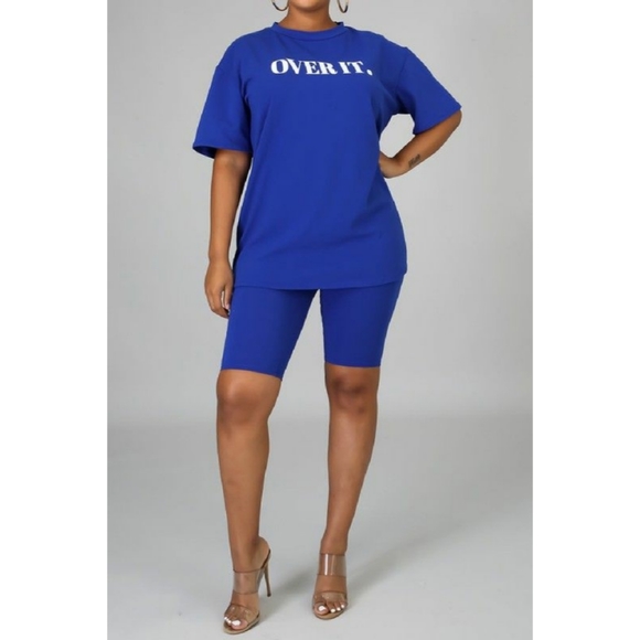 Blue Biker Shorts 